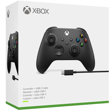 Microsoft Xbox Wireless Controller w/ USB-C Cable for PC, Carbon Black, 1V8-00001 (2-Pack)