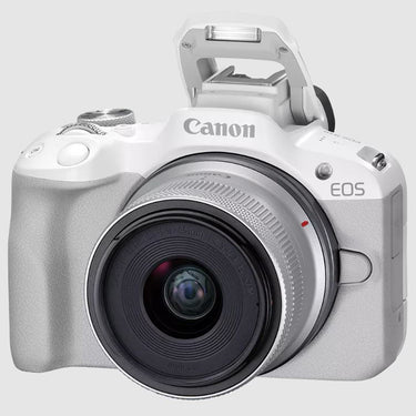 Canon EOS R50 Mirrorless Camera White + 18-45mm IS STM Lens Kit Essential Bundle