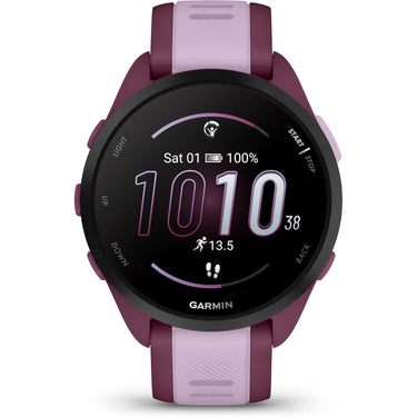 Garmin Forerunner 165 Music Smart Sport Watch, Berry + Lilac