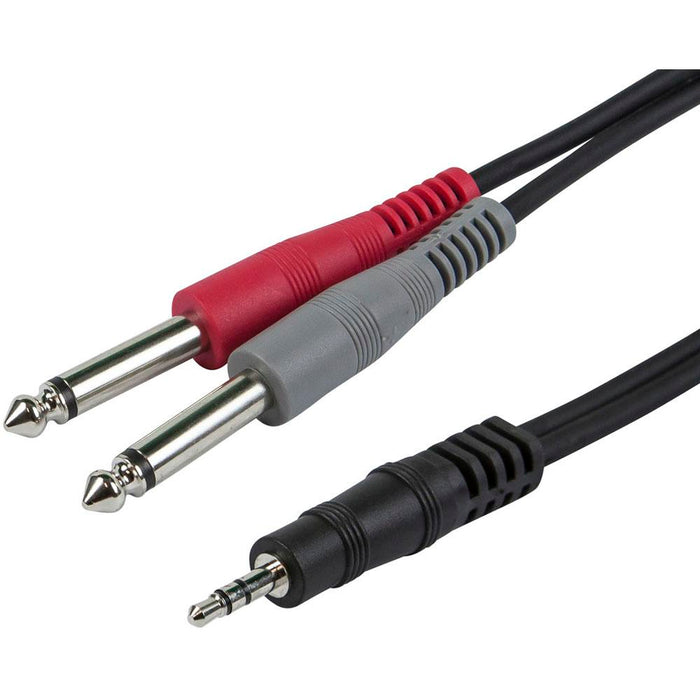 Monoprice 1/8" TRS Male to Two 1/4" TS Male Cable, 3 Feet (601040)