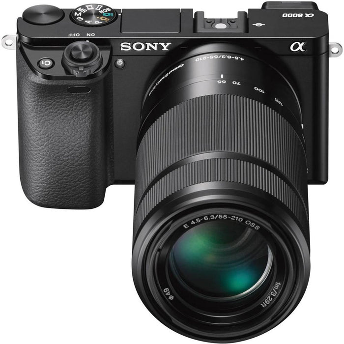 Sony Alpha a6000 Mirrorless Camera w/ 16-50mm & 55-210mm Power Zoom Lenses - OPEN BOX