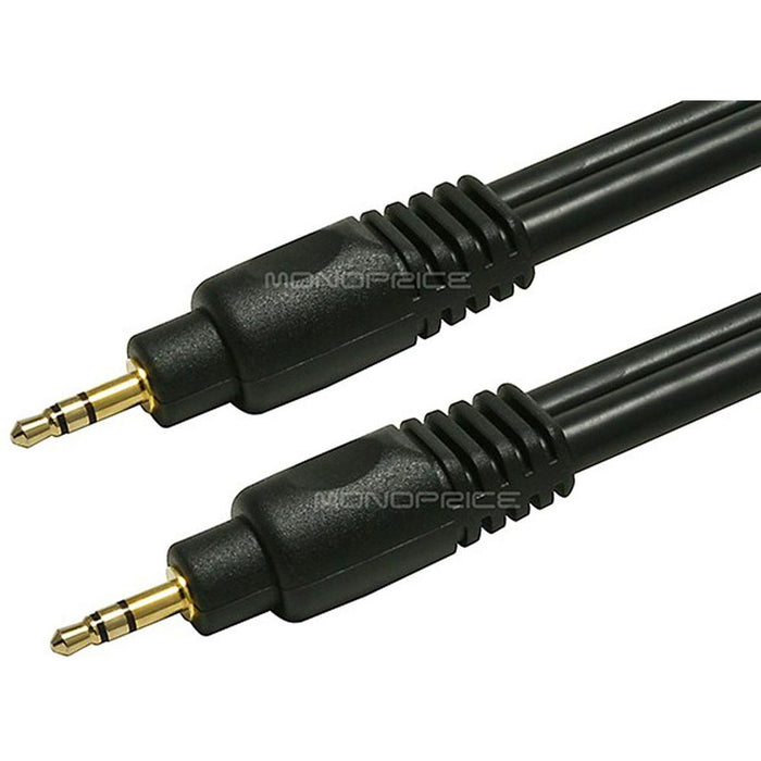 Monoprice 3.0 ft Premium 3.5mm Stereo Male to 3.5mm Stereo Male Gold Plated 22AWG Cable