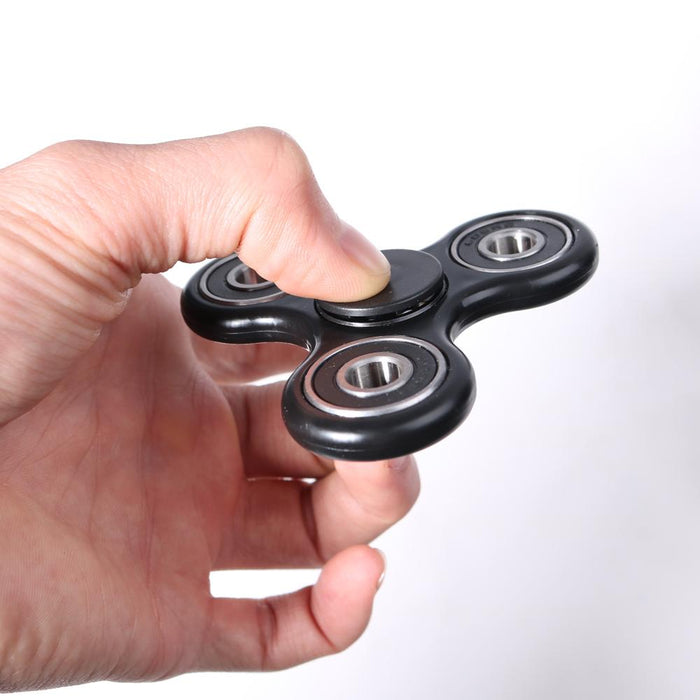 General Brand Fidget Spinner 3-Edge Tri-Spinner Hand Toy - Black
