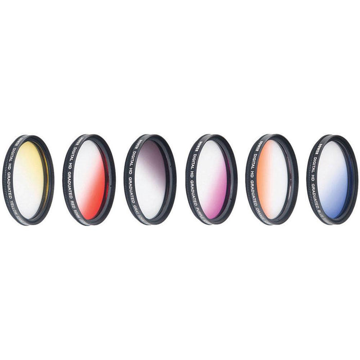 Vivitar 49mm Graduated Color Multicoated Six Piece Filter Set with Fold-Up Filter Case