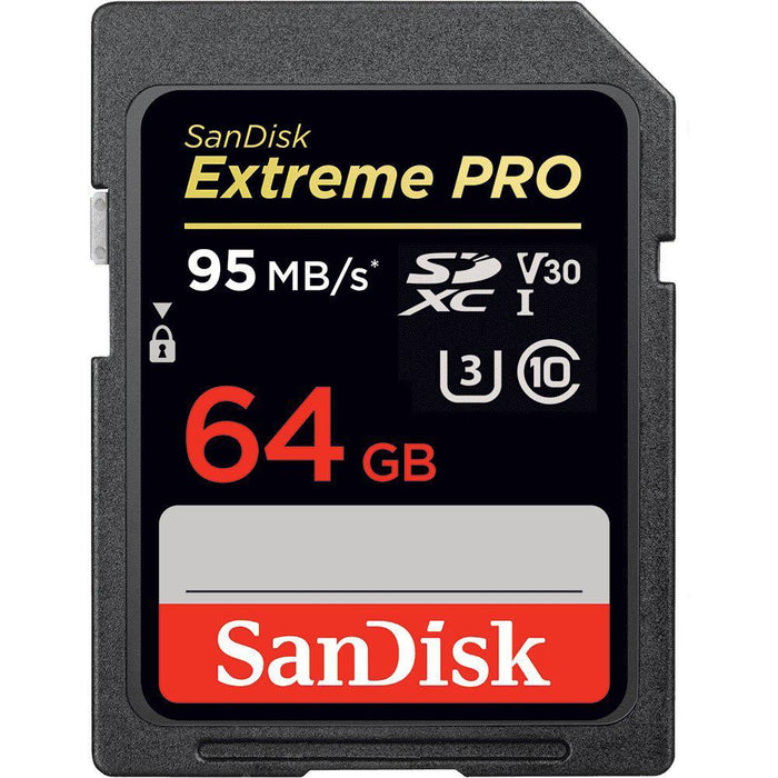 Sandisk Extreme PRO SDXC 64GB UHS-1 Memory Card, Up to 95/90MB/s Read/Write Speed