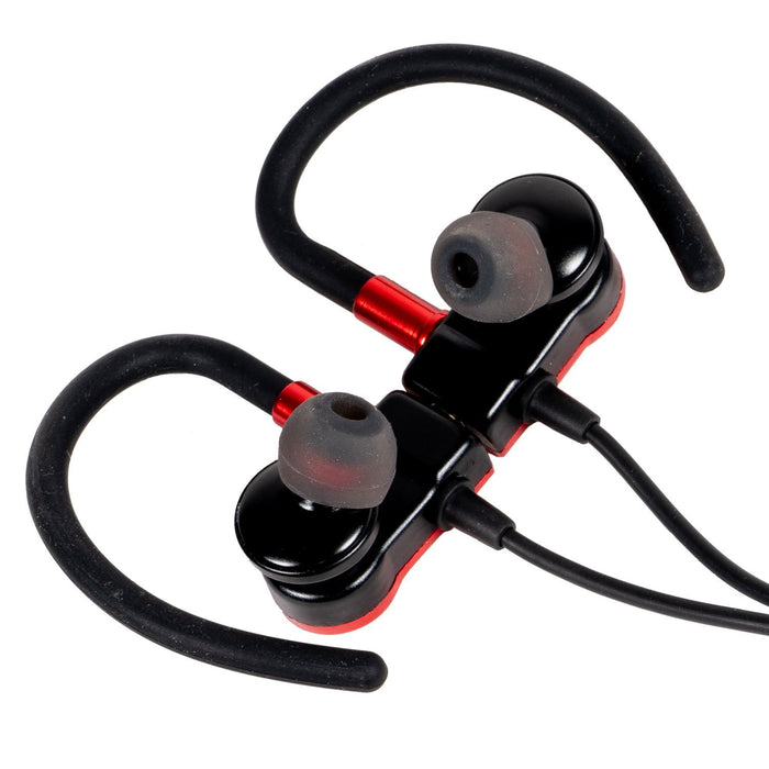 Deco Gear Magnetic Wireless Sport Earbuds - Red - Carrying Case