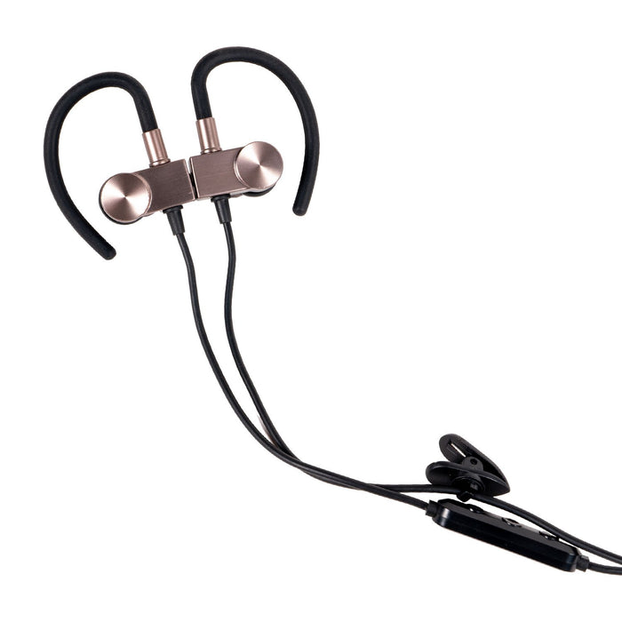 Deco Gear Magnetic Wireless Sport Earbuds - Gunmetal Grey - Carrying Case