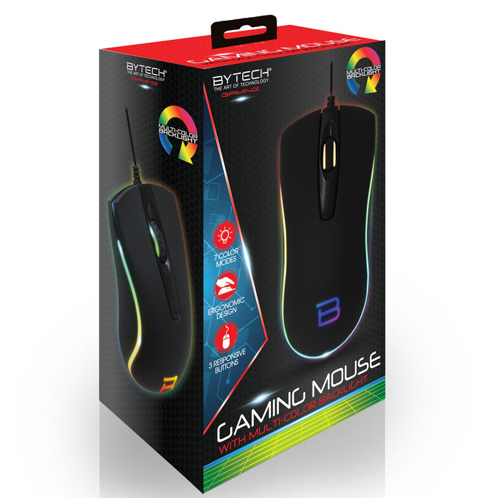 Bytech Gaming Mouse with Multi-Color Backlight BYMSWR107BK