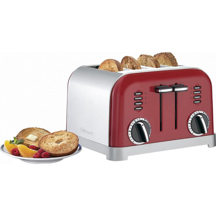 Cuisinart CPT-180MR 4-Slice Metal Classic Toaster (Mettalic Red)