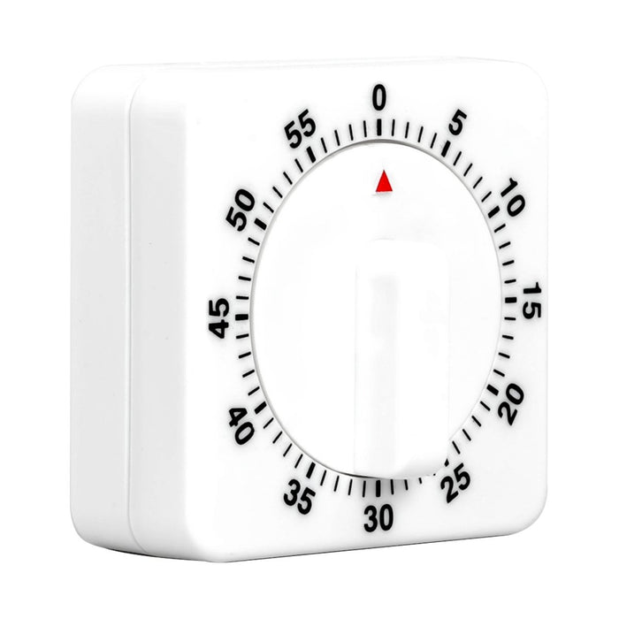 Deco Essentials Mechanical 60 Minute Kitchen Timer, No Batteries Needed, Easy to Read and Set