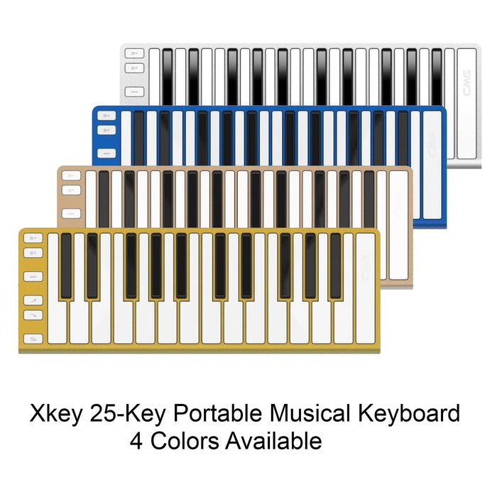 CME Xkey 25-Key MIDI Portable Mobile Musical Keyboard - Gold