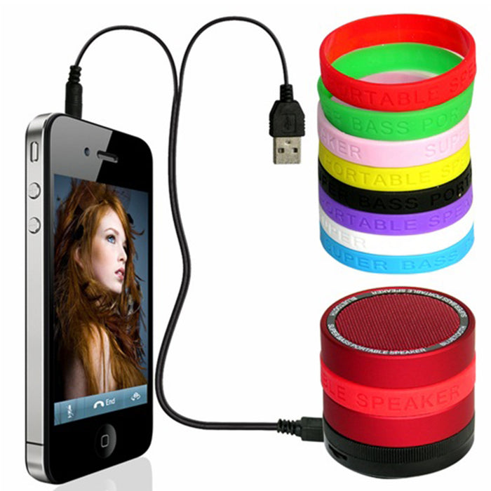 SYN Portable Bluetooth Speaker with 8 Customizable Color Bands - Pink Speaker