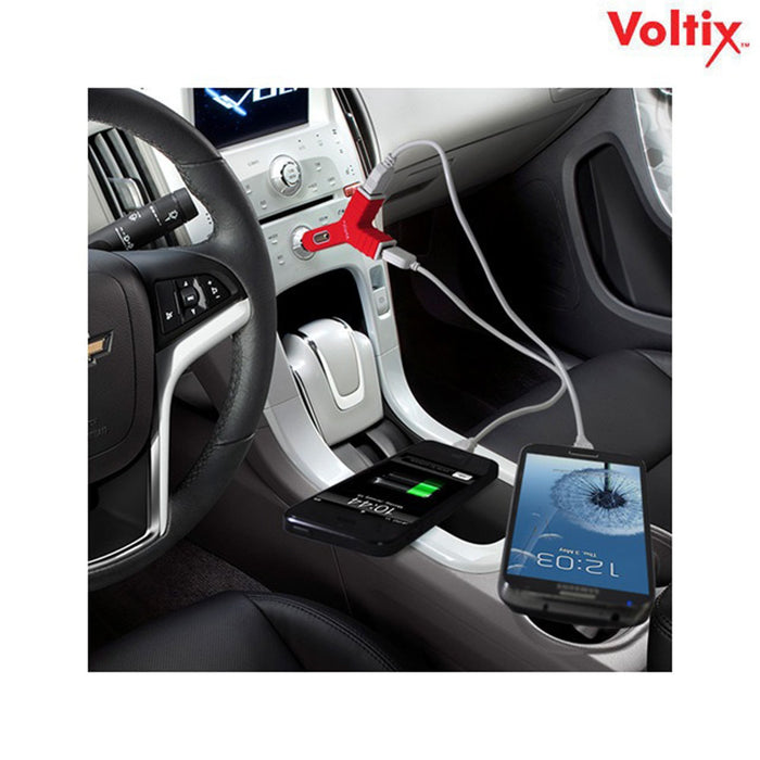 Voltix Dual USB Car Charger 3V (1.5V per port) - Green