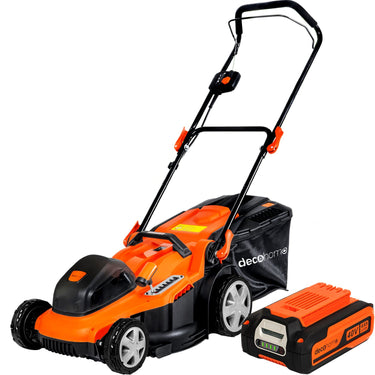 Deco Home Cordless Lawn Mower 16" Deck, 40V Battery, Push Start, 45L Grass Bag, Side Chute