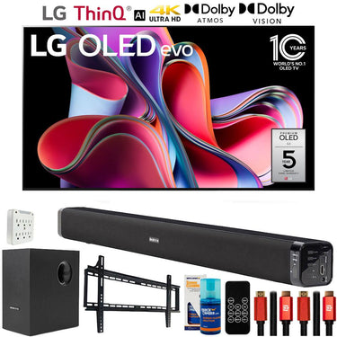 LG OLED evo G3 83 Inch 4K Smart TV (2023) with Deco Gear Home Theater Bundle