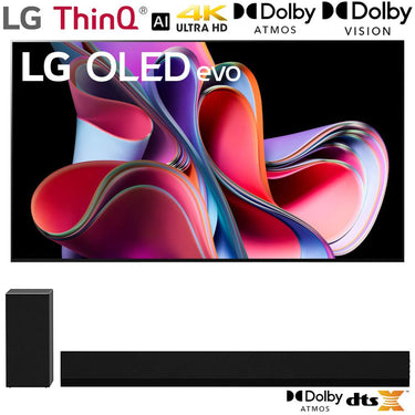 LG OLED evo G3 65" 4K Smart TV w/ LG GX 3.1 ch High Res Audio Soundbar (2023 Model)