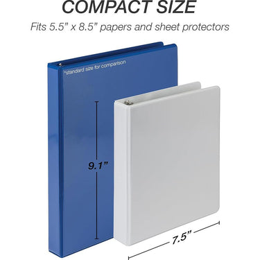 Samsill Econo Jr Bnd View 1" White 6pk