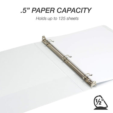 Samsill Durable 0.5" View D Ring Wht