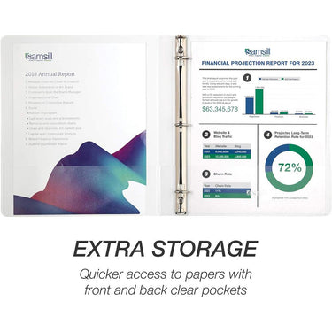 Samsill Durable 0.5" View D Ring Wht