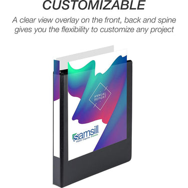 Samsill Durable 1" View D Ring Black