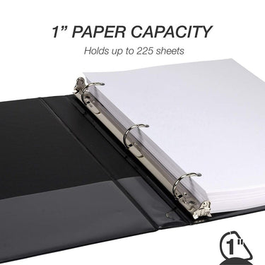 Samsill Durable 1" View D Ring Black