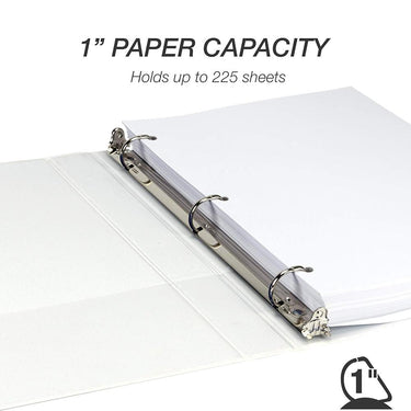 Samsill Durable 1" View D Ring White