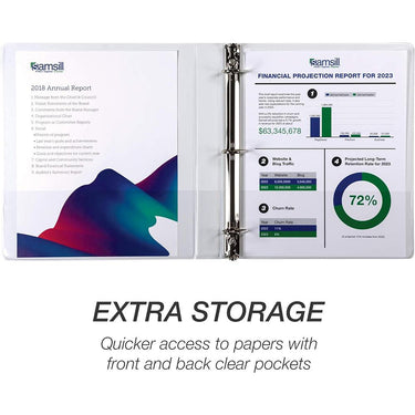 Samsill Durable 1" View D Ring White