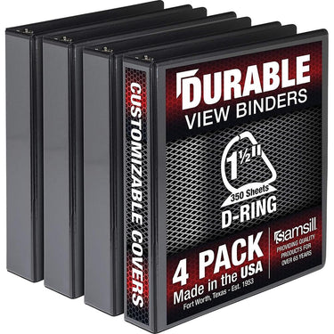 Samsill Durable 1.5" View D Ring Blk