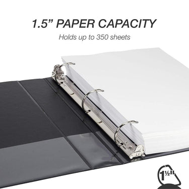 Samsill Durable 1.5" View D Ring Blk