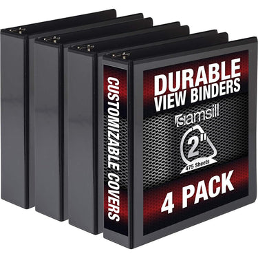 Samsill Durable 2" View D Ring  Black