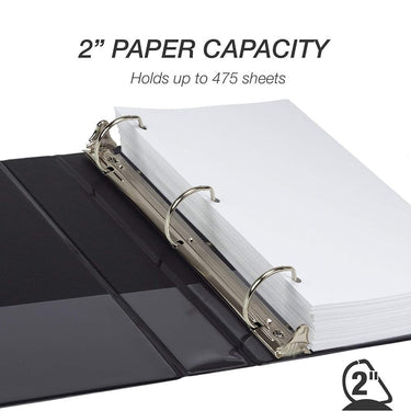 Samsill Durable 2" View D Ring  Black