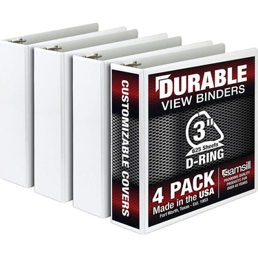 Samsill Durable 3" View D Ring White