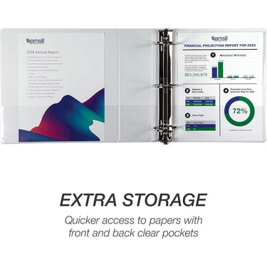 Samsill Durable 3" View D Ring White