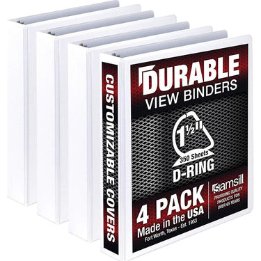 Samsill Durable 1.5" View D Ring Wht