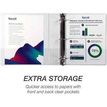 Samsill Durable 1.5" View D Ring Wht