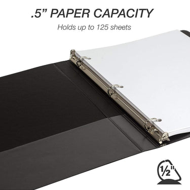 Samsill Durable 0.5" View D Ring Blk