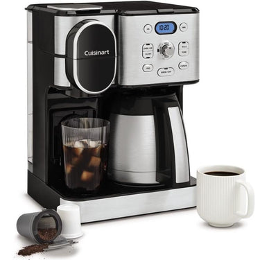 Cuisinart Coffee Center 10-Cup Thermal Coffeemaker and Single-Serve Brewer, Steel/Black