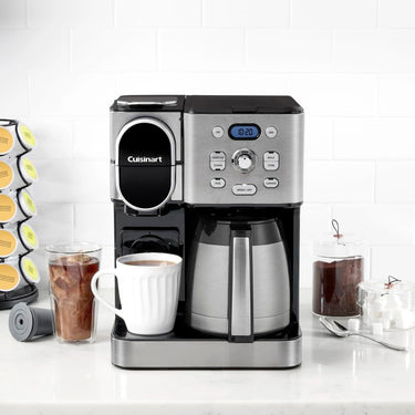 Cuisinart Coffee Center 10-Cup Thermal Coffeemaker and Single-Serve Brewer, Steel/Black
