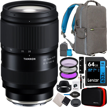 Tamron 28-75mm F/2.8 Di III VXD G2 Lens A063 for Nikon Z-Mount Full Frame Camera Bundle