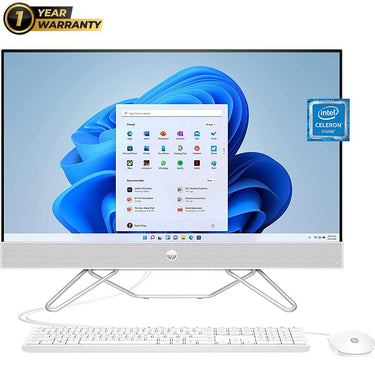 Hewlett Packard 23.8" Intel Celeron J4025 4/256GB SSD Desktop PC Open Box + 1 Year Warranty Pack