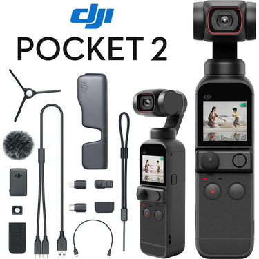 DJI Pocket 2 Handheld 3-Axis Gimbal 4K Camera Creator Open Box +1 Year Warranty Pack