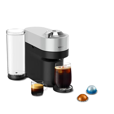 Nespresso Vertuo Pop+ Deluxe Espresso Machine (Titan): 5 Cup Sizes, Compact, 30s Heat Up