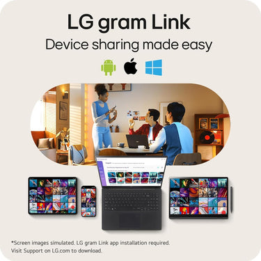LG gram 16", Intel Evo Edition 16GB /512GB 2-in-1 Touch Laptop. Black
