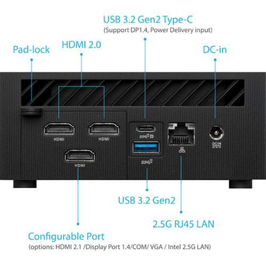 ASUS ExpertCenter PN64 Ultra-compact Mini Barebones PC - PN64-BB7000X1TD-NL