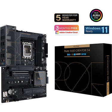 ASUS LGA 1700 ATX Content Creator Motherboard - PROARTB660-CREATORD4