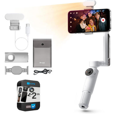 Insta360 Flow Gimbal Stabilizer Creator Kit White w/ 1 Year Extended Warranty Bundle
