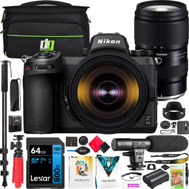 Nikon Z 6II Mirrorless Camera Body Kit + Tamron 28-75mm F2.8 Di III VXD G2 Lens Bundle