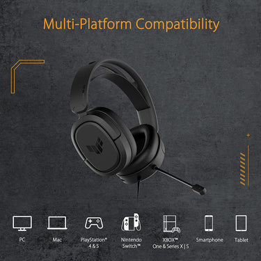 ASUS TUF Gaming H1 Wired Headset in Black - TUFGAMINGH1