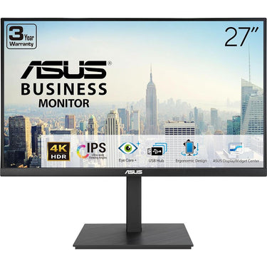 ASUS 27" 4K UHD IPS Business Monitor in Black - VA27UQSB