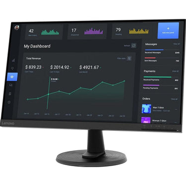 Lenovo 23.8" D24-40 VA FHD Monitor in Raven Black - 67A2KCC6US